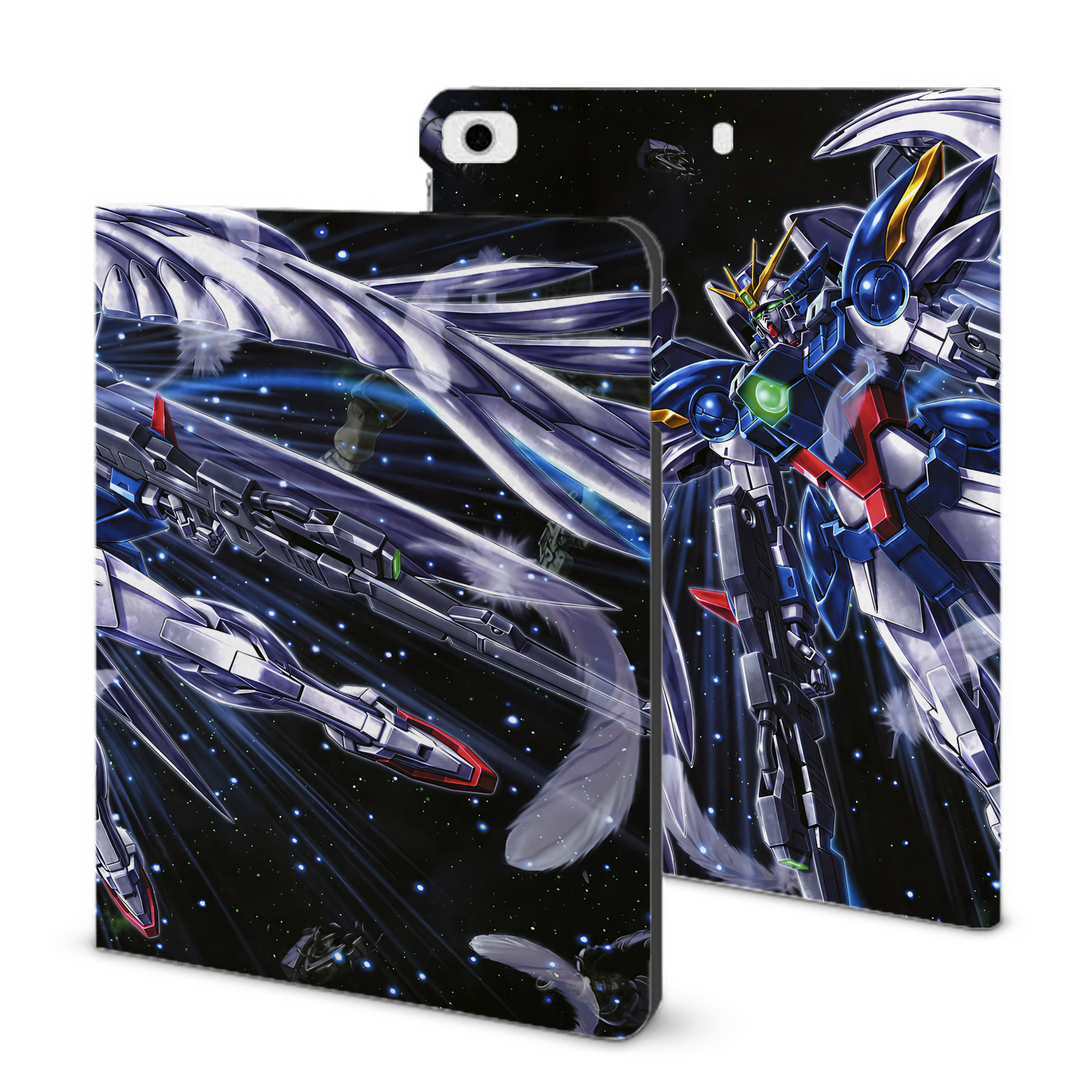 （画像用） 機動戦士ガンダム Mobile Suit Gundam IPad ケース ブック型 PUレザー TPU 耐衝撃 軽量 薄型 ペン収納なし 全面保護 IPad 各モデル対応